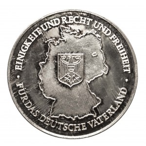 Deutschland, Medaille, 3.10.1990 Wiedervereinigung Deutschlands, Reinsilber.