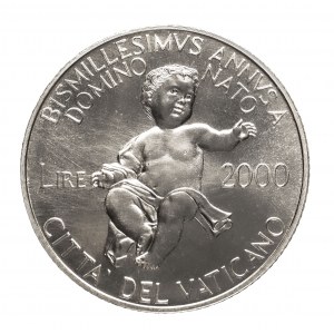Watykan, Jan Paweł II (1978-2005), 2.000 lirów 2000, Rzym.
