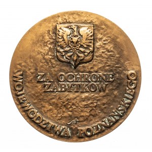 Medaille, Polnische Volksrepublik (1952-1989), Stasinski, Für den Schutz der Denkmäler der Woiwodschaft Poznań 1985, Poznań.