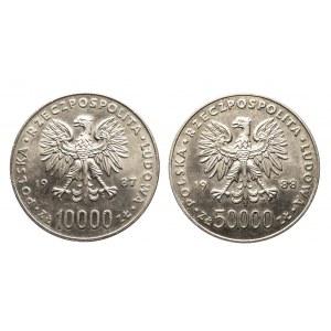 Poľsko, PRL (1944-1989), sada 2 mincí: Ján Pavol II, Józef Piłsudski.