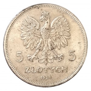 Polska, II Rzeczpospolita (1918-1939), 5 złotych 1928 zn.m. NIKE