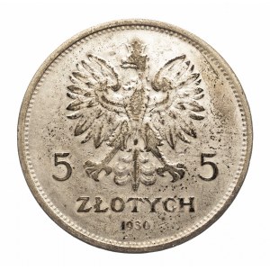 Polen, Zweite Polnische Republik (1918-1939), 5 Zloty 1930, Nike, Warschau