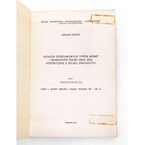 Edmund Kopicki, Katalog monet i banknotów 1974, tom I część 1, Średniowiecze