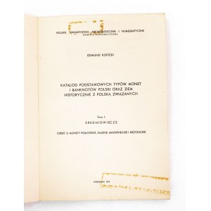Edmund Kopicki, Katalog der Münzen und Banknoten 1975, Band I, Teil 2, Das Mittelalter