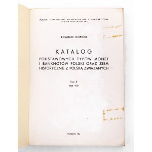 Edmund Kopicki, Katalog monet i banknotów 1976, tom II, 1506-1632