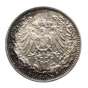 Nemecko, Nemecké cisárstvo (1871-1918), 1/2 značky 1915 J, Hamburg