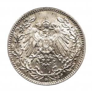 Deutschland, Deutsches Reich (1871-1918), 1/2 Mark 1916 D, München