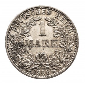 Nemecko, Nemecké cisárstvo (1871-1918), 1 marka 1908 F, Stuttgart