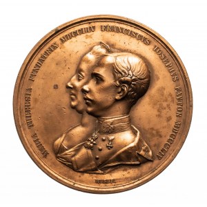 Austria, medal z 1854 r. dla upamiętnienia 100-lecia założenia Królewskiej Akademii Języków Orientalnych w Wiedniu w 1754 roku