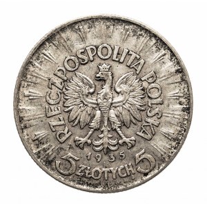 Polen, Zweite Republik (1918-1939), 5 Zloty 1935 Piłsudski, Warschau