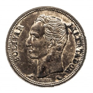 Wenezuela, Republika (1953-1999), 1 boliwar 1965, srebro