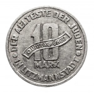 Getto Łódź (1941-1943), 10 marek 1943 Aluminium, głęboki stempel