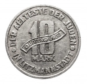 Ghetto Lodz (1941-1943), 10 marks 1943 Aluminum, deep stamp