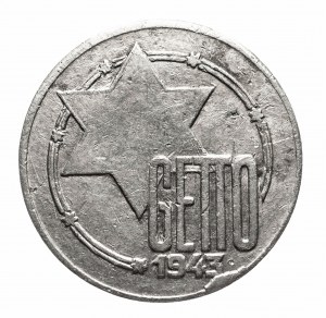 Ghetto di Lodz (1941-1943), 10 marchi 1943 Alluminio, timbro profondo