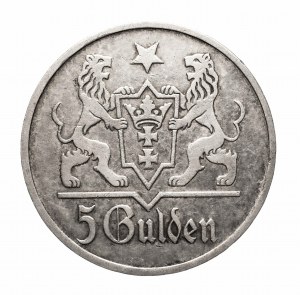 Wolne Miasto Gdańsk (1920-1939), 5 guldenów 1923, Ultrecht