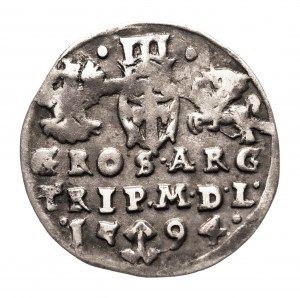 Polonia, Sigismondo III Vasa (1587-1632), trojak 1594, Vilnius