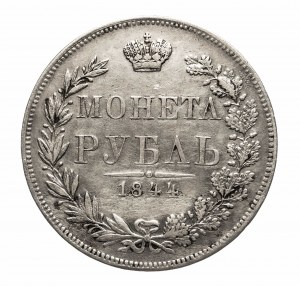 Russian partition, Nicholas I (1825-1855), ruble 1844 MW, Warsaw