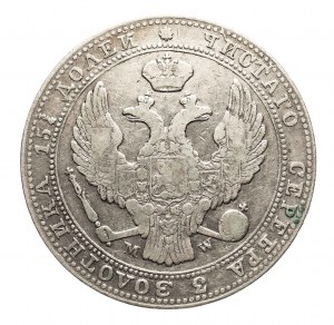 Partizione russa, Nicola I (1825-1855), 3/4 rublo / 5 oro 1837 MW, Varsavia
