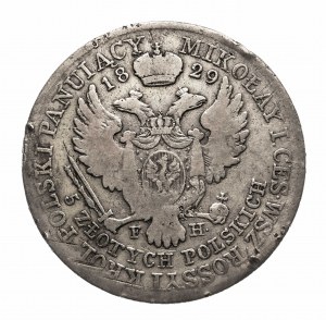 Königreich Polen, Nikolaus I. (1825-1855), 5 Gold 1829 v.H., Warschau