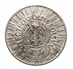 Polonia, Seconda Repubblica (1918-1939), 5 zloty 1934, Piłsudski, Aquila Strzelecki, Varsavia