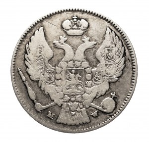 Ruské delenie, Mikuláš I. (1825-1855), 30 kopejok / 2 zlaté 1936 MW, Varšava