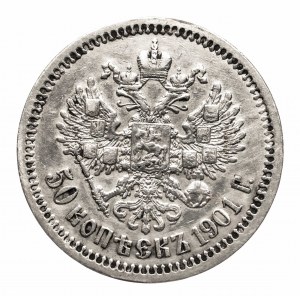 Rosja, Mikołaj II (1894-1917), 50 kopiejek 1901 (ФЗ), Petersburg