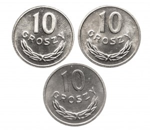 Polen, Volksrepublik Polen (1944-1989), Satz von 3x10 Groszy