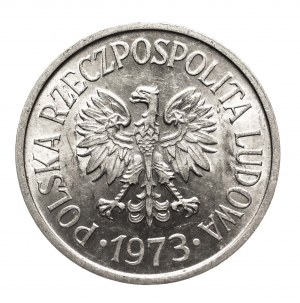 Pologne, PRL (1944-1989), 20 groszy 1973, sans marque de fabrique
