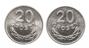 Poland, People's Republic of Poland (1944-1989), set of 2x20 pennies