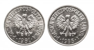 Polonia, Repubblica Popolare di Polonia (1944-1989), set di 2x20 groszy