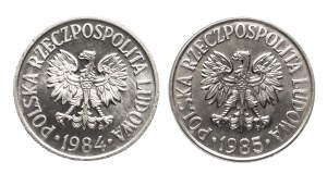 Poland, People's Republic of Poland (1944-1989), set of 2x50 pennies