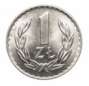 Polsko, PRL (1944-1989), 1 zlotý 1975, značka mincovny
