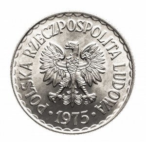 Polonia, PRL (1944-1989), 1 zloty 1975, segno di zecca