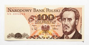 Poľsko, PRL (1944-1989), 100 ZŁOTYCH 1.12.1988, séria NN