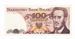 Polska, PRL (1944-1989), 100 ZŁOTYCH 1.12.1988, seria TE