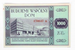 La brique de la maison du parti communiste pour 1000 zlotys