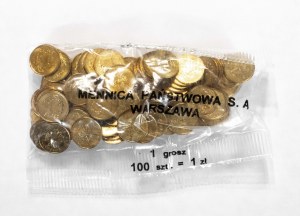 Poland, the Republic of Poland since 1989, mint bag - 1 penny 2002