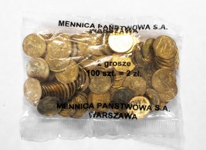 Polonia, Repubblica di Polonia dal 1989, busta di zecca - 2 grosze 2001 (1)