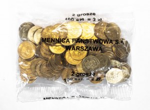 Polsko, Polská republika od roku 1989, mincovní sáček - 2 grosze 2001 (2)