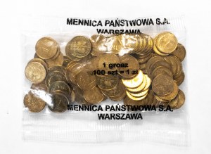 Polsko, Polská republika od roku 1989, mincovní sáček - 1 groš 2004