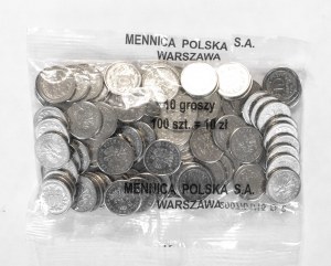 Pologne, la République de Pologne depuis 1989, sachet de monnaie - 10 groszy 2007