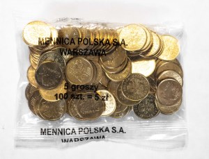 Poland, the Republic since 1989, mint bag - 5 pennies 2006