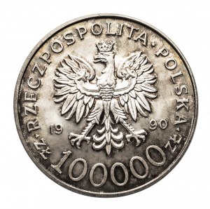 Polska, Rzeczpospolita od 1989 roku, 100000 złotych 1990 Solidarność, typ A