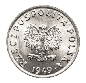 Polonia, Repubblica Popolare di Polonia (1944-1989), 5 groszy 1949 alluminio