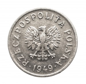 Pologne, République populaire de Pologne (1944-1989), 10 groszy 1949, aluminium