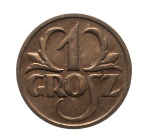 Poland, Second Republic (1918-1939), 1 grosz 1927, Warsaw