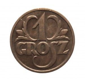 Poland, Second Republic (1918-1939), 1 grosz 1928, Warsaw