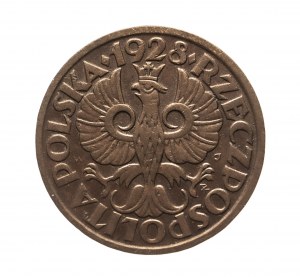 Poľsko, Druhá republika (1918-1939), 1 grosz 1928, Varšava