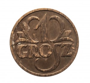Poľsko, Druhá poľská republika (1918-1939), 1 grosz 1930, Varšava