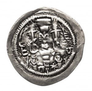 Persia, Sassanidi - Khusro I Anushirvan (531-579), dracma 9° anno di regno, Abrashahr
